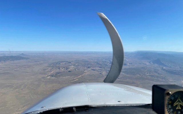 Cruise over the mesas near Cuba, New Mexico.